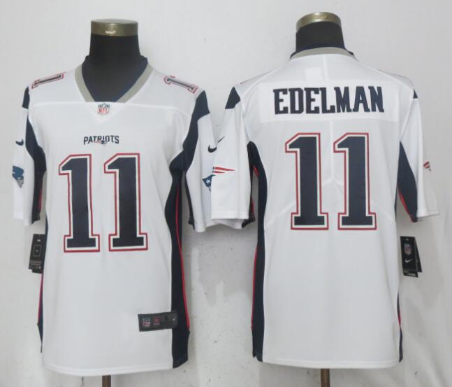 Men New England Patriots #11 Edelman White Vapor Untouchable Limited Playe NFL Jerseys->women nfl jersey->Women Jersey